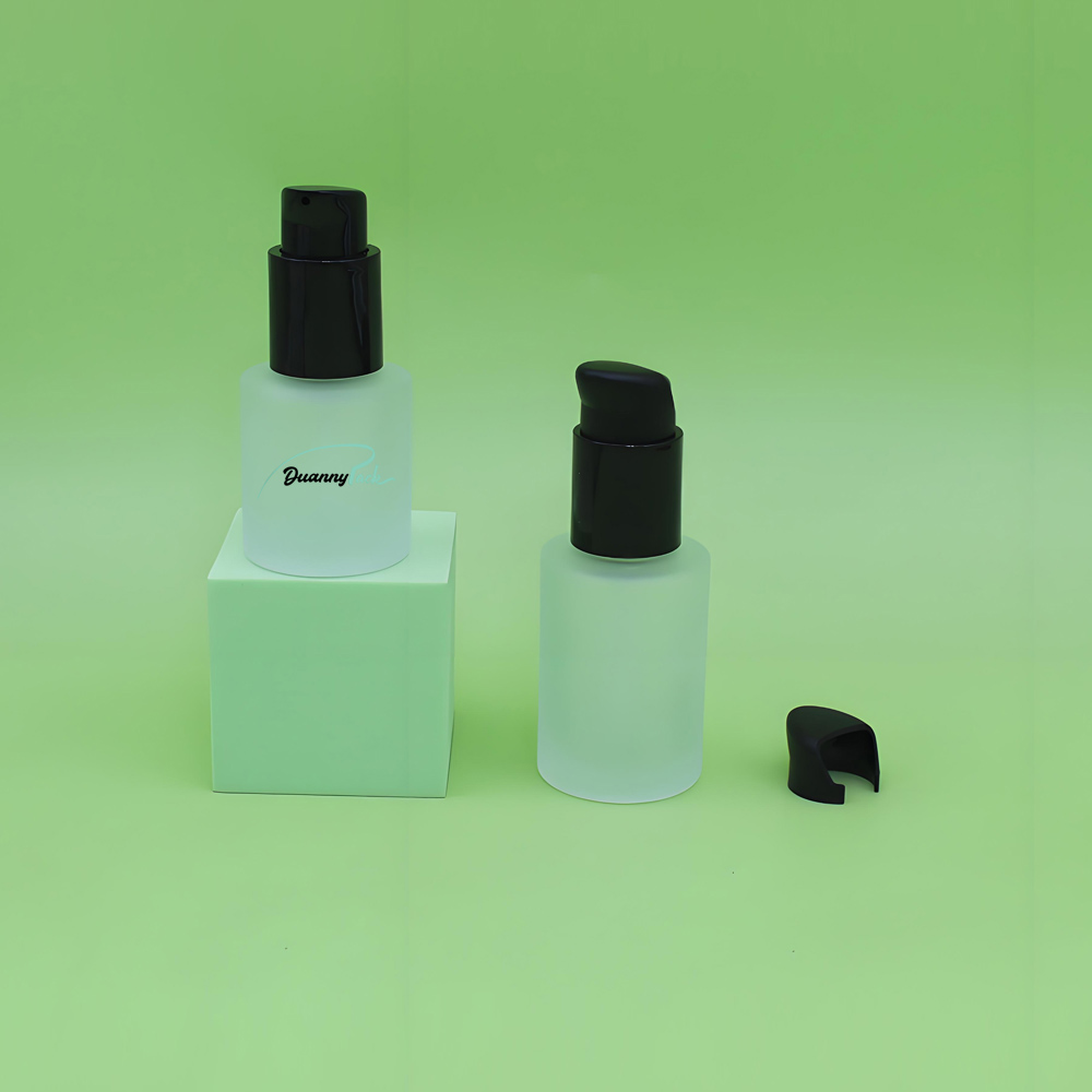 Glass lotion bottle